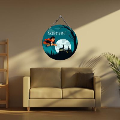 GIFTMEBAZAR Personalized Harry Potter Hogwarts Theme Wooden Wall Hanging Cute Wall Art For Living Room Home Decor Wall Sculpture Harry Potter Theme Return Gift